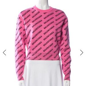 NWOT Balenciaga Mini Allover Logo Sweater